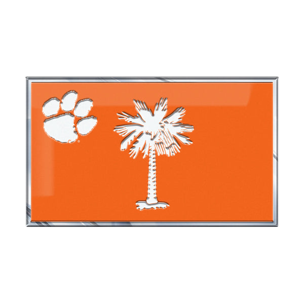 Clemson University Embossed State Flag Emblem