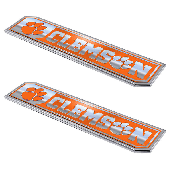 Clemson University Embossed Truck Emblem 2-pk