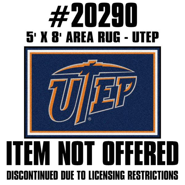 DISCONTINUED UTEP Univ of Texas El Paso 5x8 Rug