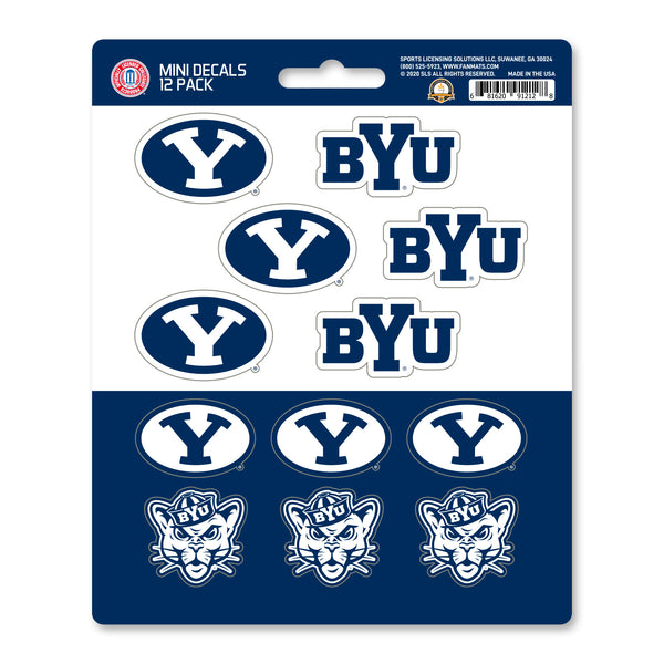 Brigham Young University Mini Decal 12-pk