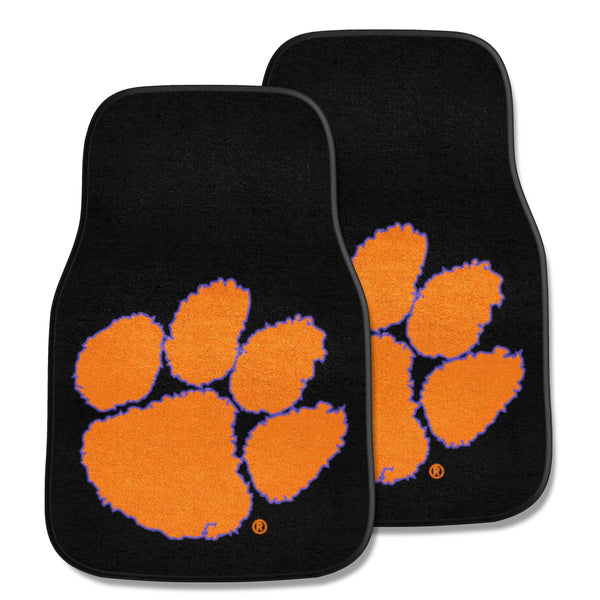 Clemson University 2-pc Carpet Car Mat Set