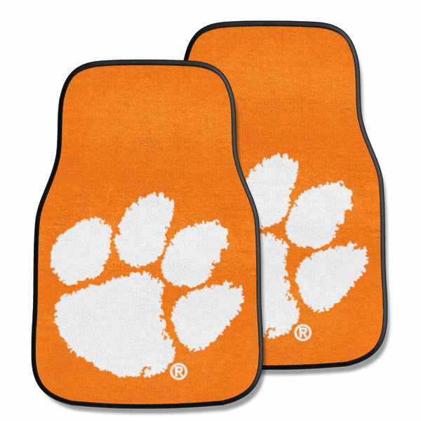 Clemson University 2-pc Carpet Car Mat Set