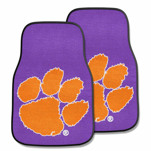 Clemson University 2-pc Carpet Car Mat Set