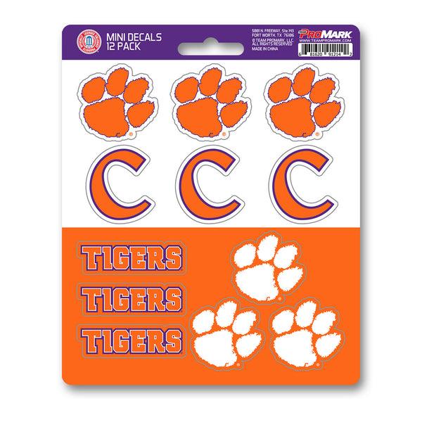 Clemson University Mini Decal 12-pk