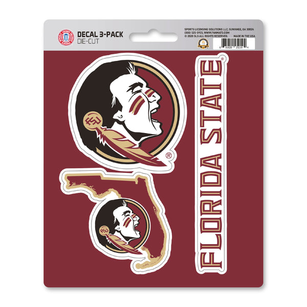 Florida State University Decal 3-pk