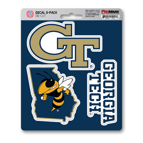 Georgia Tech Decal 3-pk