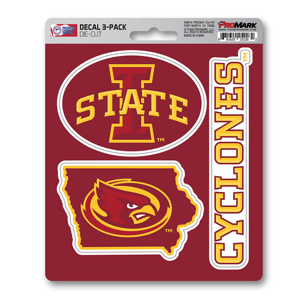 Iowa State University Decal 3-pk
