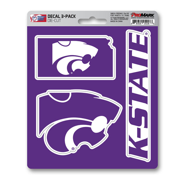 Kansas State University Decal 3-pk