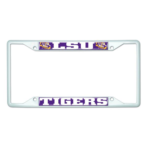 LSU White License Plate Frame