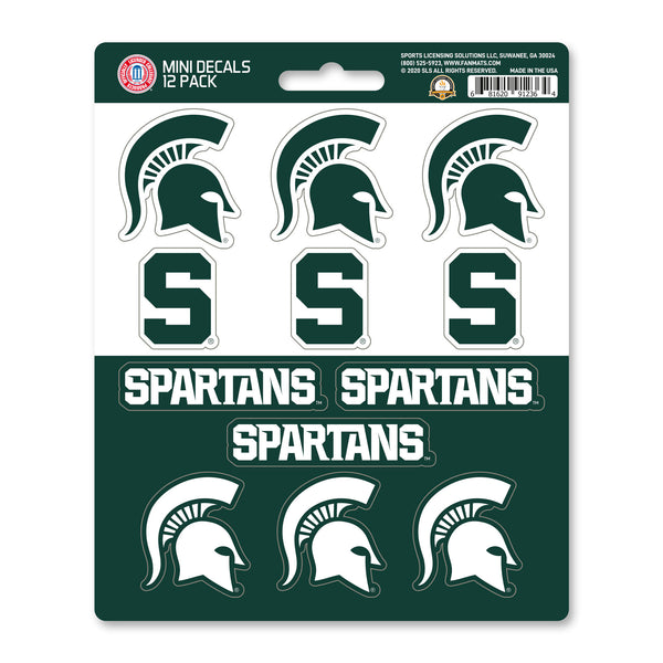 Michigan State University Mini Decal 12-pk