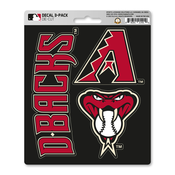 MLB - Arizona Diamondbacks Decal 3-pk