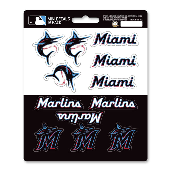 MLB - Miami Marlins Mini Decal 12-pk