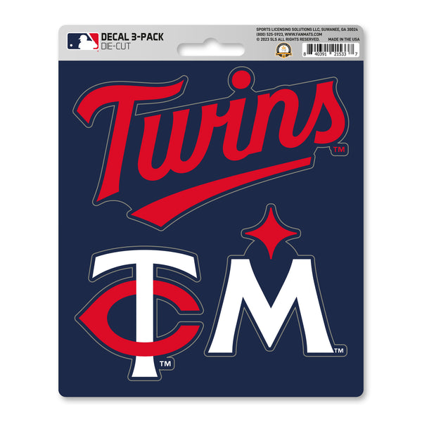 MLB - Minnesota Twins Decal 3-pk