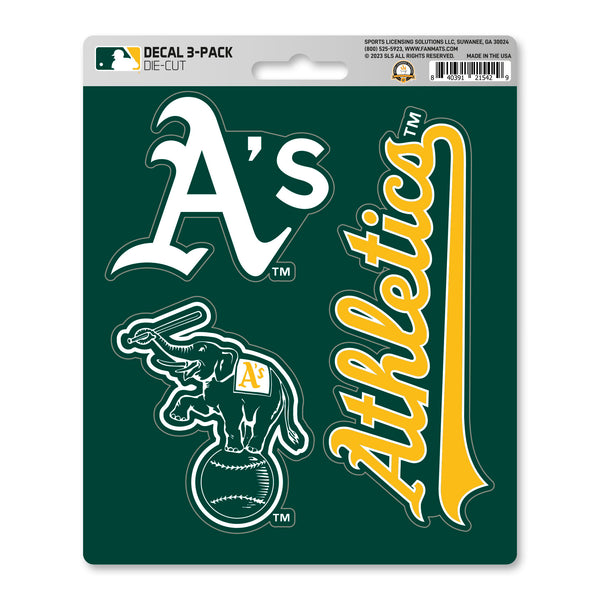 MLB - Oakland Athletics Decal 3-pk