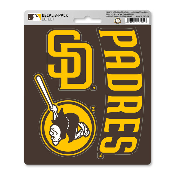MLB - San Diego Padres Decal 3-pk