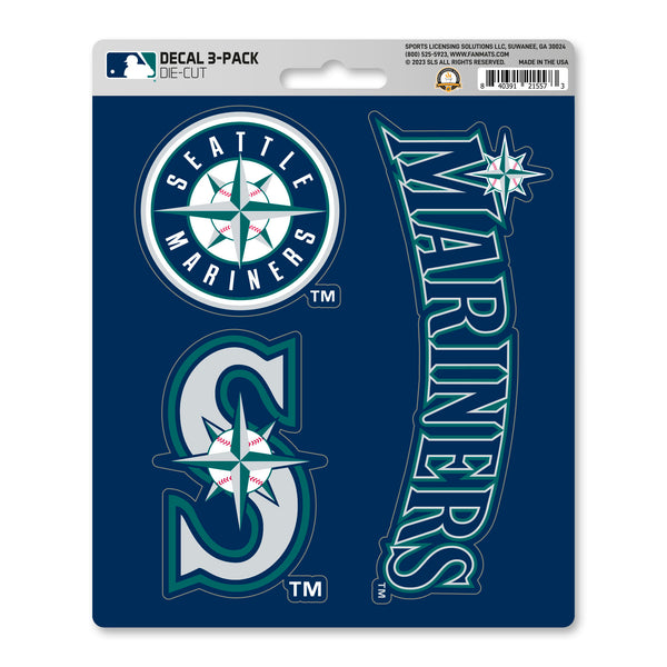 MLB - Seattle Mariners Decal 3-pk