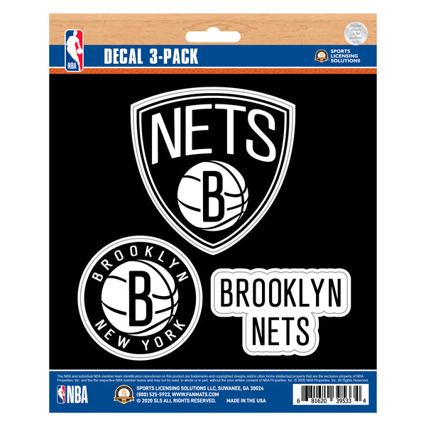 NBA - Brooklyn Nets Decal 3-pk