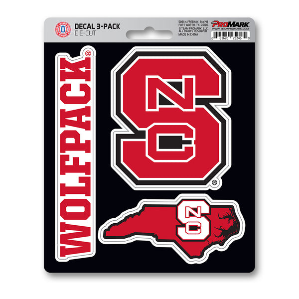 NC State University Decal 3-pk