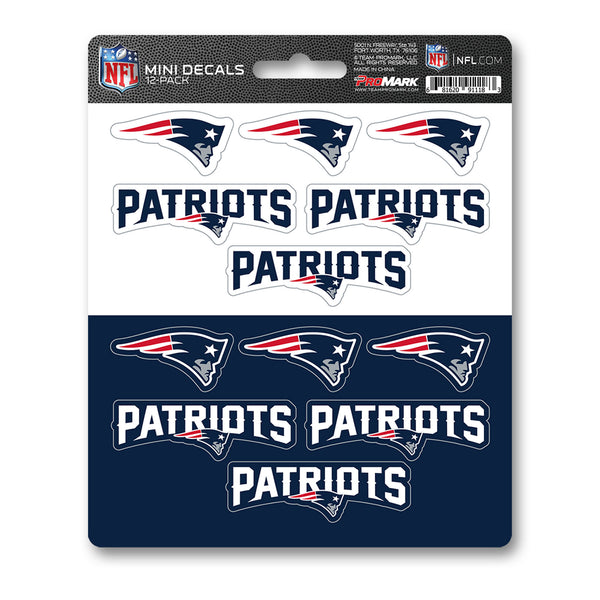 NFL - New England Patriots Mini Decal 12-pk