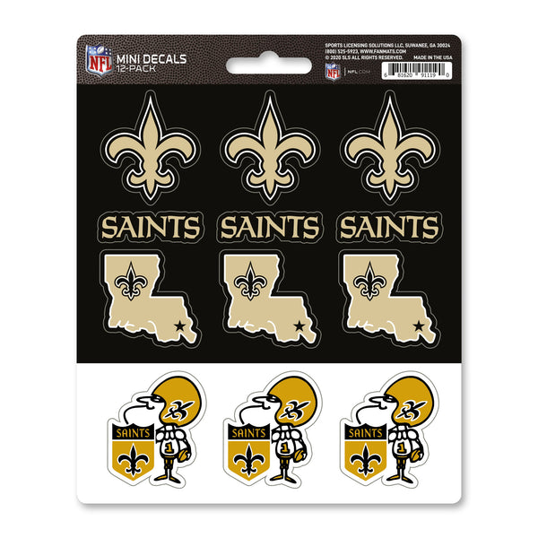 NFL - New Orleans Saints Mini Decal 12-pk
