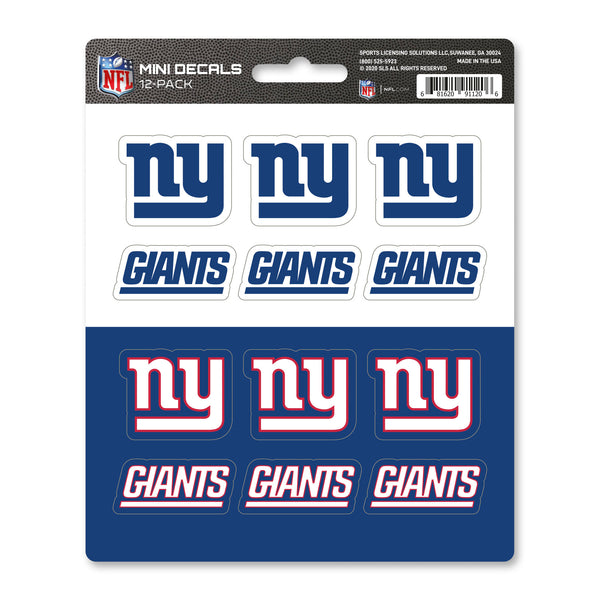 NFL - New York Giants Mini Decal 12-pk