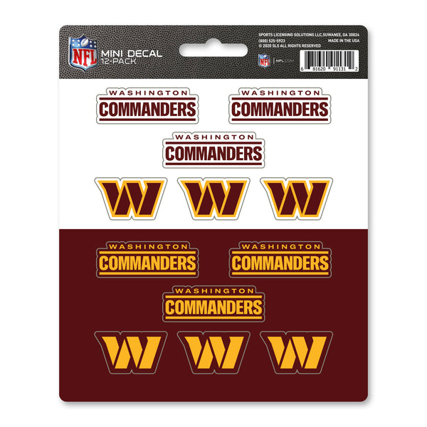 NFL - Washington Commanders Mini Decal 12-pk
