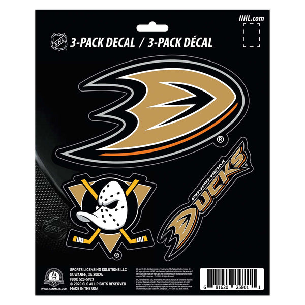 NHL - Anaheim Ducks Decal 3-pk