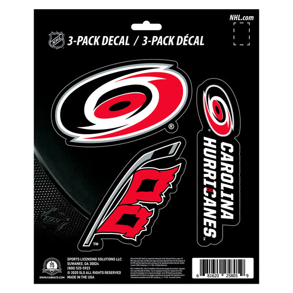 NHL - Carolina Hurricanes Decal 3-pk