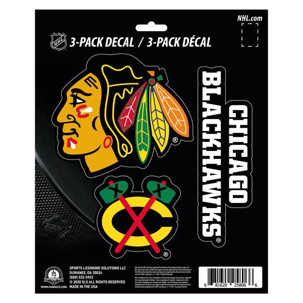 NHL - Chicago Blackhawks Decal 3-pk