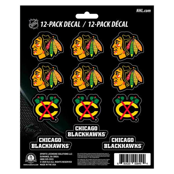 NHL - Chicago Blackhawks Mini Decal 12-pk