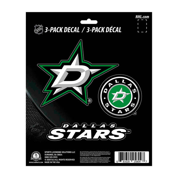 NHL - Dallas Stars Decal 3-pk