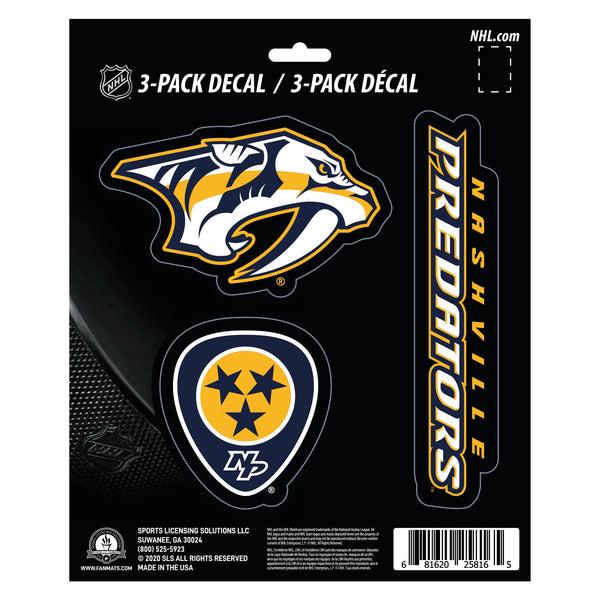 NHL - Nashville Predators Decal 3-pk