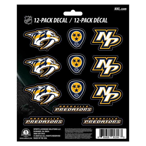 NHL - Nashville Predators Mini Decal 12-pk
