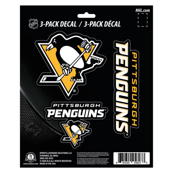 NHL - Pittsburgh Penguins Decal 3-pk