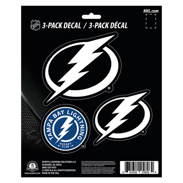NHL - Tampa Bay Lightning Decal 3-pk