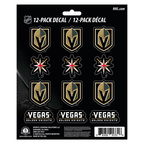NHL - Vegas Golden Knights Mini Decal 12-pk