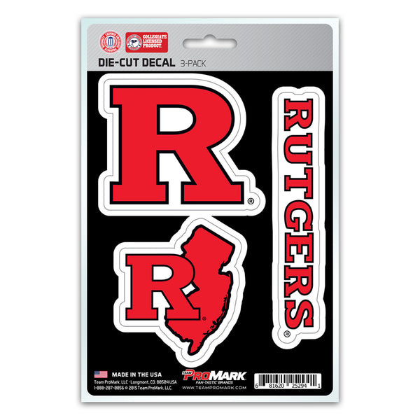 Rutgers Decal 3-pk