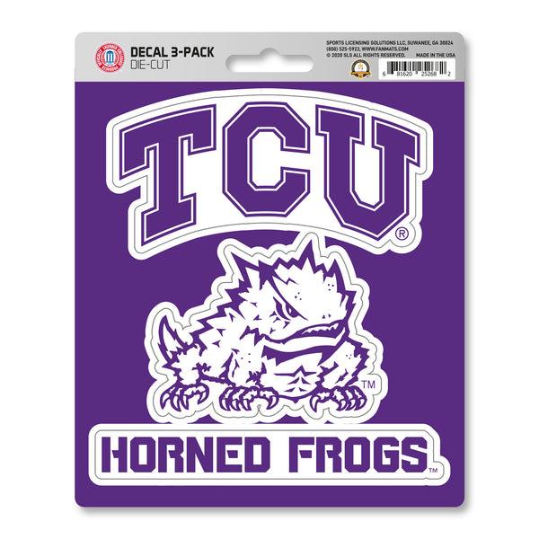 Texas Christian University Decal 3-pk