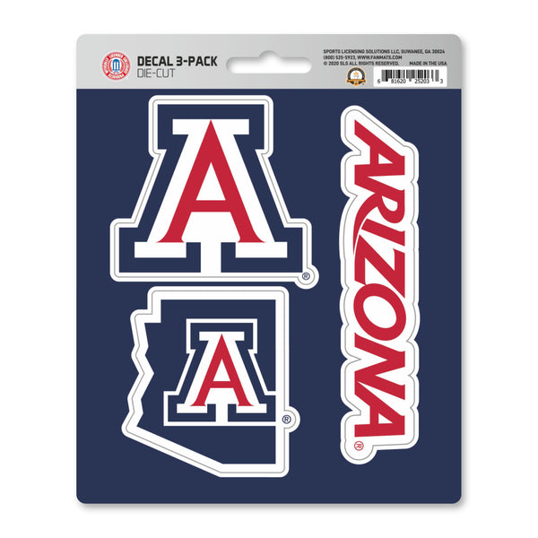 University Of Arizona Decal 3-pk