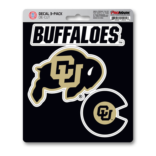 University Of Colorado Decal 3-pk