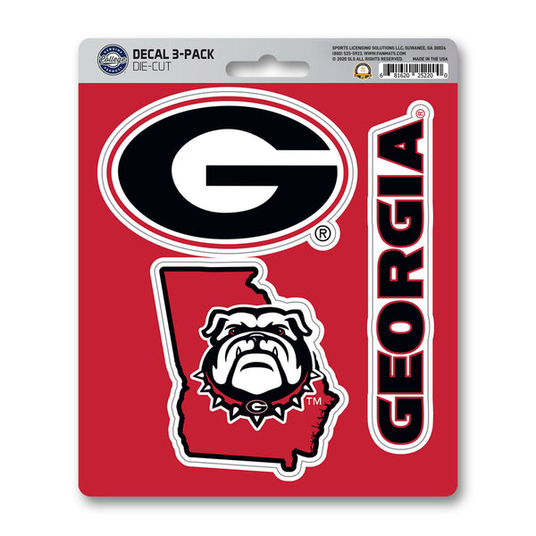 University of Georgia Decal 3-pk