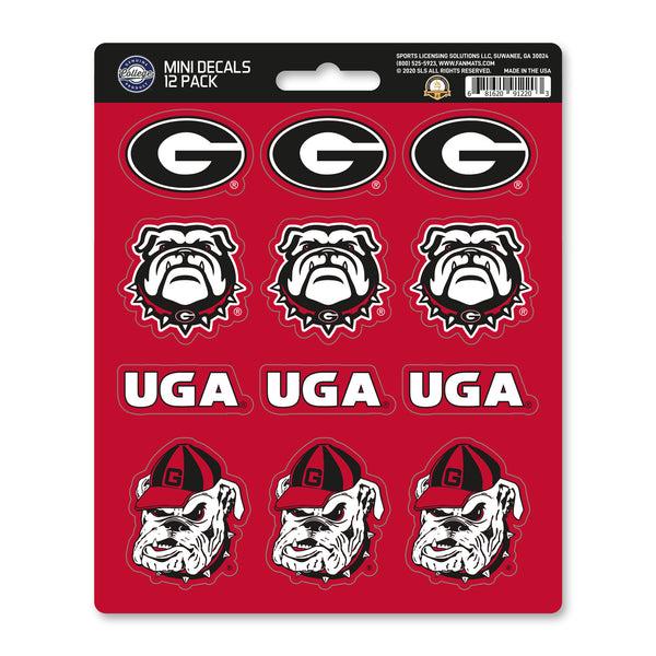 University of Georgia Mini Decal 12-pk