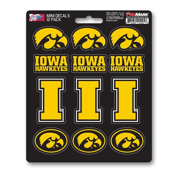 University Of Iowa Mini Decal 12-pk