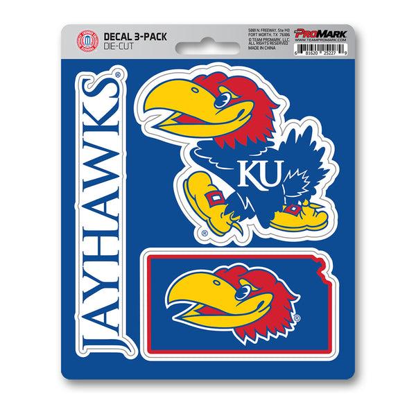 University of Kansas Decal 3-pk