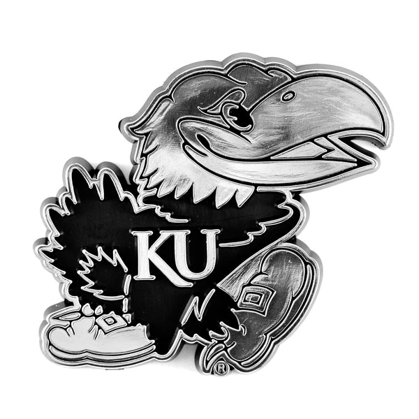 University of Kansas Molded Chrome Emblem