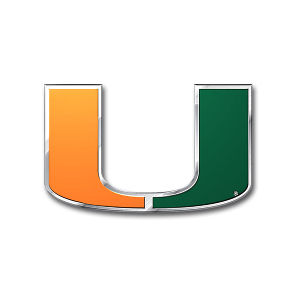 University of Miami Embossed Color Emblem