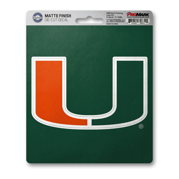 University of Miami Matte Decal