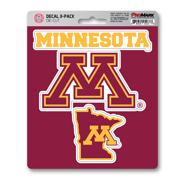 University of Minnesota Decal 3-pk