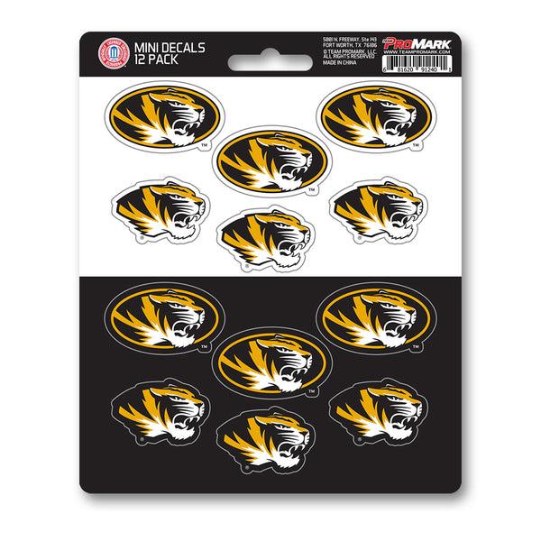 University Of Missouri Mini Decal 12-pk
