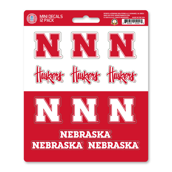 University Of Nebraska Mini Decal 12-pk